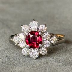 MIKIMOTOミキモト Pt900 ルビー0.76ct ダイヤ0.58ct リング
