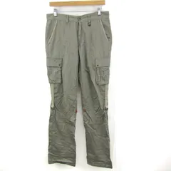 クレインプラスオム カーゴパンツ ボトムス コットン100% メンズ 46サイズ カーキ KLEIN PLUS HOMME 【中古】