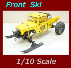 雪上用 スキッド ソリ / スキー 1/10 RCカー用 / スノーモービル 作成に (検索 クローラー 雪上車 スノーバイク 4WD 雪ソリ 滑走 トライク ）