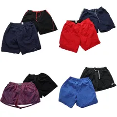 古着卸 まとめ売り ナイキ NIKE ナイロンショートパンツ 8枚セット (メンズ 2XL /3XL /4XL ) ワンポイント イージーパンツ 中古古着 NA4708