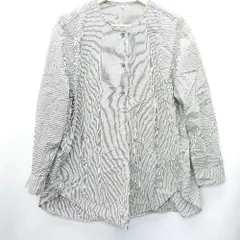 ◇ 株式会社 良品計画 ストライプ柄 長袖 カットソー サイズS グレー ホワイト レディース E  【1407180036017】