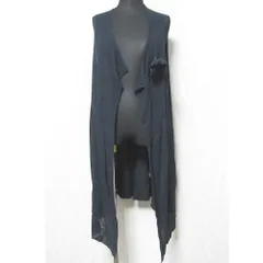 【新品未使用】インゲボルグ 黒 コサージュ付きシャギーニットベスト/2023年秋 新品未使用】インゲボルグ 黒 コサージュ付きシャギーニット