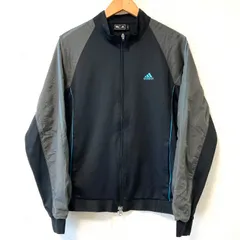 (^w^)b adidas アディダス ジップアップ トラック ジャケット ジャージ 長袖 トップス スポーツ 運動 トレーニング ランニング ジム ロゴ入り アクティブ ブラック 黒 メンズ 男性 サイズL