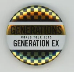 【中古】バッジ・ピンズ(男性) GENERATIONS(ライブロゴ中央・白地) 缶バッジ 「GENERATIONS WORLD TOUR 2015 ”GENERATION EX”」