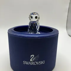 347　SWAROVSKI　スワロフスキー　置物　オブジェ　 フィギュリン　フクロウ　クリスタル　箱付き