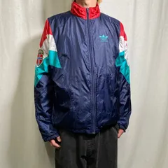 80年代 adidas アディダス ナイロンジャケット トラックジャケット メンズL相当 