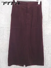 ◇ N. Natural Beauty Basic 膝下丈 タイト スカート サイズM ワインレッド レディース 【中古】 【1002802344053】