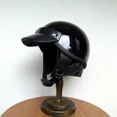 ハーフヘルメット　ブラック　ショーティー　半キャップ　コルク半　アメリカン　ハーレー　トライアンフ　スモールシェル　レトロ　ヴィンテージスタイル『BELL TT&CO NoBudz　オーシャンビートル』などお好きな方へ【公道使用不可】