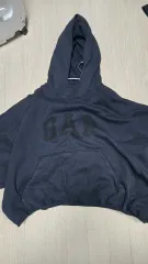 イージー GAP(ギャップ) ENGINEERED GARMENTS(エンジニアードガーメンツ) バイ BALENCIAGA(バレンシアガ) ドーブ フード ウォッシュド 黒 M サイズ