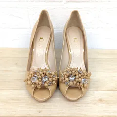 ダイアナ　ビジュー　パンプス　ヒール　エナメル　22cm