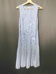 ◇ ⊂ トミーヒルフィガー ストライプ ノースリーブ 膝下丈 ワンピース サイズ6 ホワイト ブルー系 レディース E  【1507230001139】