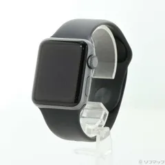 〔中古品〕 Apple Watch Series 3 GPS 38mm スペースグレイアルミニウムケース ブラックスポーツバンド【295】