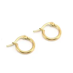 【新着商品】[Petit-Germe] プチジェルム フープ ピアス ステンレス 316L 金属アレルギー対応 10-30mm ゴールドカラー P1024