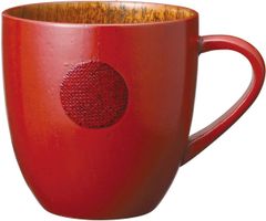 【在庫処分】阿瀬真三商店 マグカップ C 水玉 根来 F1709 ブラウン