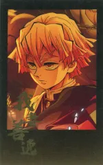 【中古】キャラカード 我妻善逸 箔押しチェキ風ブロマイド 「劇場版 鬼滅の刃 無限城編 第一章 猗窩座再来×ufotable DINING -ティザー期-」 お楽しみくじ景品