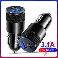 シガーソケットUSB-C車用急速充電器美しいローレット加工が施された高速充電対応