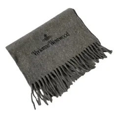 【✨美品✨】ヴィヴィアンウエストウッド　オーブ　総柄マフラー　白　茶 Vivienne Westwood ヴィヴィアンウエストウッド マフラー メンズ