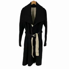 ダイアンフォンファステンバーグ DIANE von FURSTENBERG ベルテッドコート アウター ダブルフェイス 長袖 ウール100% 黒 ブラック 2 M相当のサムネイル