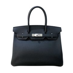 エルメス HERMES バーキン30 エプソン ブラック D刻 SV金具 D刻 SV金具 ヴォーエプソン レディース ハンドバッグ