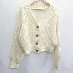 ◇ one after another NICE CLAUP 長袖 カーディガン サイズF アイボリー レディース E  【1407020057868】