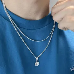 喜平チェーンネックレスとコインネックレスのセット シルバー RN