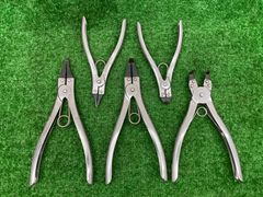 送料無料！【中古品】◇スーパーツール スナップリングプライヤ 5本セット CS-0 CH-1 直爪・曲げ爪 軸用 穴用◇アクトツール富山店◇Y