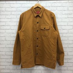 13AW Supreme シュプリーム Maleskin Naval Shirt モールスキン XL 黄 カラシ色