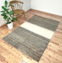 夏は涼しく冬は暖かい　オールシーズン天然無染ラグ　肌ざわり最高　ガゼニラハット　192x122cm　P20