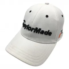 【美品】アディダス×テーラーメイド キャップ 白×黒 ロゴ刺しゅう  S/M  ゴルフウェア adidas