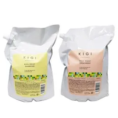 ● セット販売 キギ バイ シエラ オーガニカ リッチモイスト シャンプー 2000ml + トリートメント 2000g 詰め替え レフィル  美容室専売 サロン専売 KIGIのサムネイル