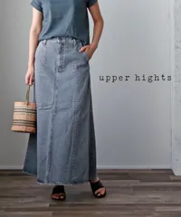 アッパーハイツ upper hights スカート デニムスカート ロングスカート パネルスカート デニム ロング フレア Aライン マキシ コットン カジュアル・82519902-2942202(レディース)