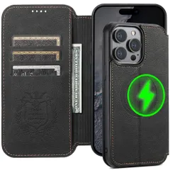 【残りあと僅か！】携帯ケース 全面保護 耐衝撃 スマホケース アイホン14 レトロ調 レザー 本革 マグネット式 カード入れ プロマックス プロマックス 財布型 スタンド機能 手帳 カバー 6.7 アイフォン14 カード収納 ワイヤレス充電対応 マグセーフ ケ