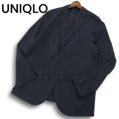 UNIQLO ユニクロ 春夏★ SLIM FIT 感動ジャケット テーラード ジャケット Sz.XL メンズ 紺 ネイビー 大きいサイズ