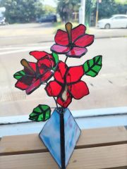 ガラス 朝顔 置物 夏小物 琉球ガラス 硝子 花 沖縄 手作り - メルカリ