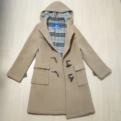 【美品】バーバリーブルーレーベル ダッフルコート ノバチェック キャメル 38