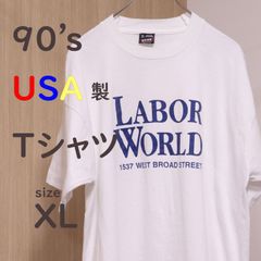 USA製　古着　90's　白　ロゴ　希少　ヴィンテージ　Tシャツ