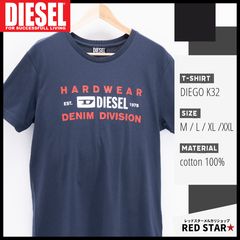 ディーゼル DIESEL Tシャツ 半袖 メンズ ブランド ロゴ ネイビー 紺 