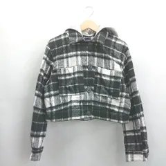 ◇ ⊇ ZARA ザラ チェック柄 長袖 ジャケット サイズM ブラック系 レディース E  【1503310015164】