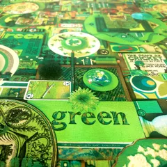 カナダ輸入生地　NORTHCOTT　ノースコット　COLOR COLLAGEⅡ　GREEN