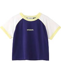 [ミルクフェド] Tシャツ FITTED RAGLAN TOP レディース ネイビー