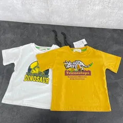 キッズ small world 恐竜柄Tシャツ 2枚組セット 100　コストコ 51589のサムネイル