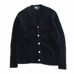 POLO RALPH LAUREN ポロラルフローレン ポニーロゴ刺? ケーブルニット カーディガン 長袖 ネイビー サイズS メンズ 【中古】