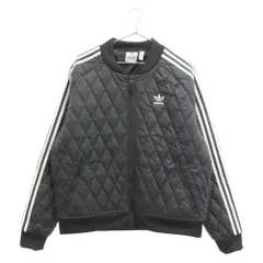 adidas (アディダス) ロゴプリント キルティング トラックジャケット H11439-10P002 ブラックのサムネイル