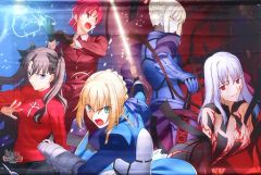 [중고] 태피스트리(대형) 집합(5명/Fate 시리즈) TYPE-MOON 일러스트 B2 태피스트리 시리즈 12 [TYPE-MOON전 Fate/stay night -15년의 궤적-]