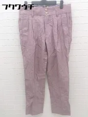 ◇ ◎ ARTISAN アルチザン リネン混 ストライプ パンツ サイズM レッド系 メンズ  【1002797535290】のサムネイル