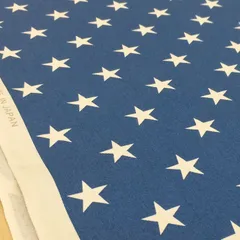 1ｍ　KTS3681-21 ライトブルー/オフホワイト　生地 星柄 布 綿 ツイルプリント 青 緑 系 子供 おしゃれ かわいい 綿 布地 110cm幅