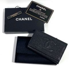 1540　CHANEL シャネル　ココマーク　キャビアスキン　キーケース　ブラック
