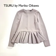 ツルバイマリコオイカワ　ペプラムトップス　ブラウス　¥27500→¥9700 Tsuru by Mariko Oikawa/ツルバイマリコオイカワ】Quinn/パール
