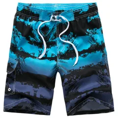 水着 メンズ サーフパンツ ハーフ 大きいサイズ 水陸両用  メッシュインナー付 ひざ丈 オシャレ 海パン M L LL 3L 4L mm1803 blue M|L|XL|XXL|XXXL