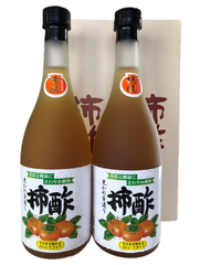 柿酢 720ml 2本セット 黒かめ壺造り そのまま飲めるストレートタイプ